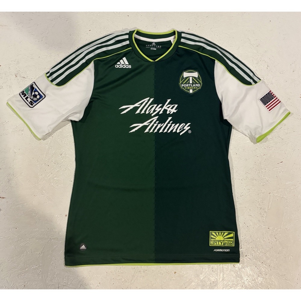 Adidas Portland Timbers 2011/12 Formotion Home Soccer Jersey Mens L Football MLS
